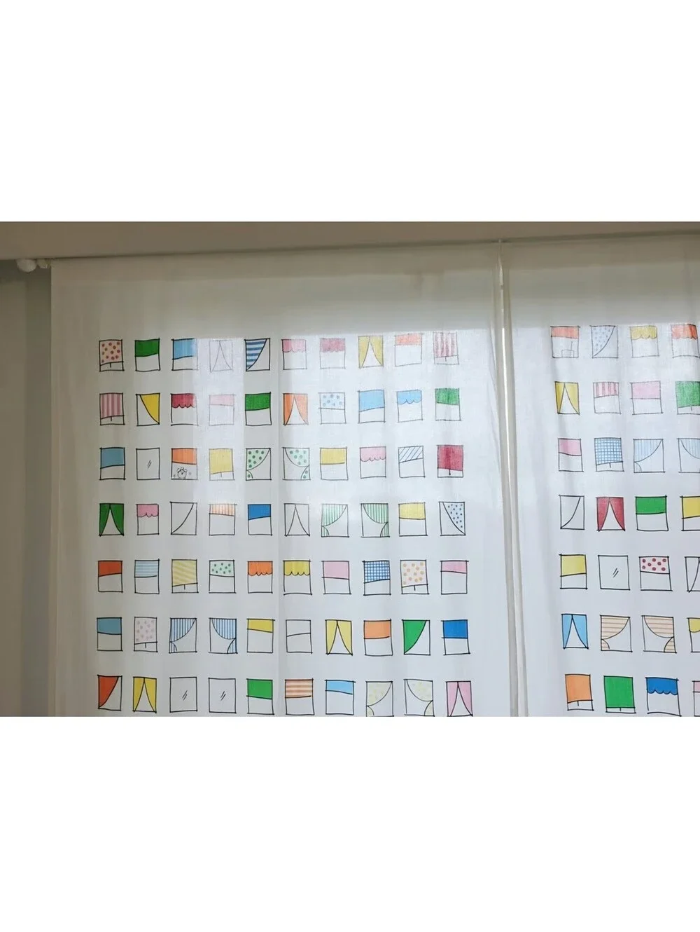 IKEA Hemmahos Curtains City Windows Skyline Skyscraper Set Of 2  Pre-owned Great
